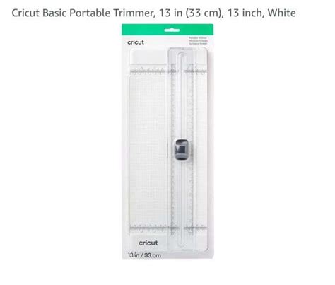 Cricut 13 Inch Basic Trimmer Tool; 1 Portable Trimmer, 13 in (33 cm); Make precise, straight cuts with the easy-glide blade system; Quickly load, measure & cut materials with dual-hinged rail; Works with vinyl, iron-on, paper, Smart Materials™ & more; Perfect companion for Cricut® cutting machines